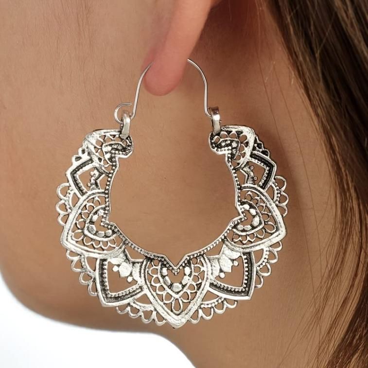Beautiful Sterling Silver Filigree Earrings - Large – Zaffre Jewellery